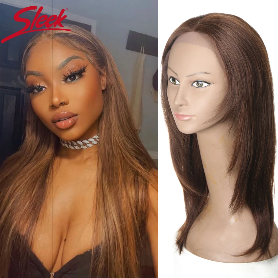 Sleek 13X4 Straight Lace Front Human Hair Wgs For Women Highlight Colored Brazilian Hair Woman Wigs Red Colored Lace Wigs