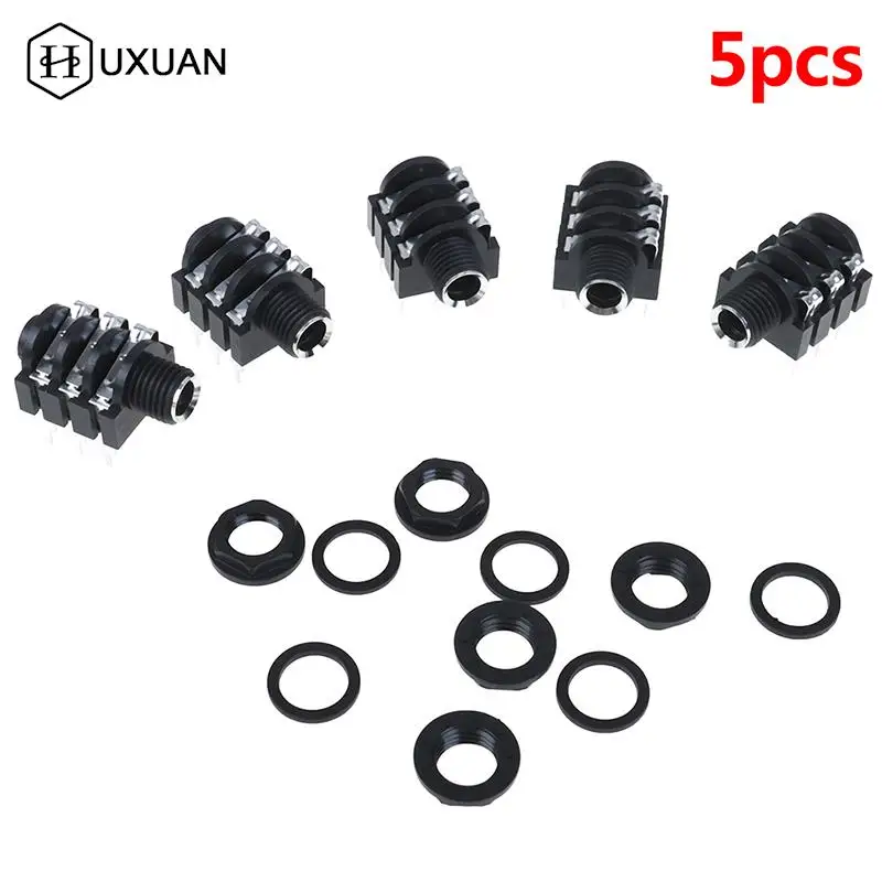 

5 шт. 6,5 мм стерео аудио микрофон гнездо/разъем 6P/6pin