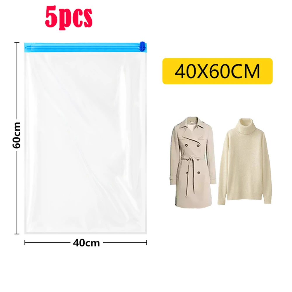 

Набор Из 5 Вакуумных Компрессионных Пакетов Из Водонепроницаемого ПВХ Для Путешествий, Экономии Места В Чемоданах И Багаже