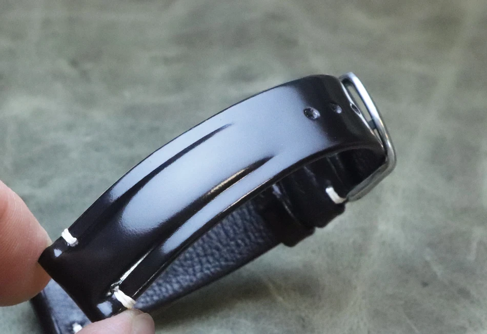 Handmade Dermis Black Premium Strap 18mm 19mm 20mm 21mm 22mm True Belt Wrist Band Real Leather Men Replace Watchband Watch Chain