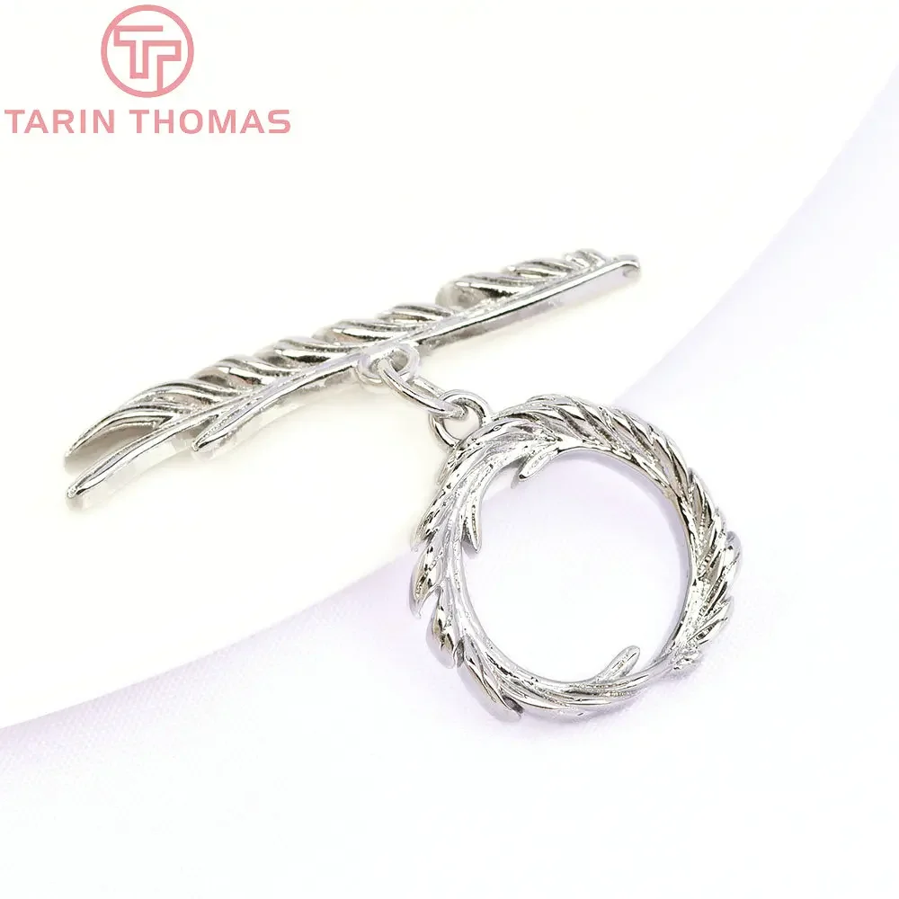 (5686) 6 компл. 16 мм 24-каратное золото латунный браслет с застежками-переключателями