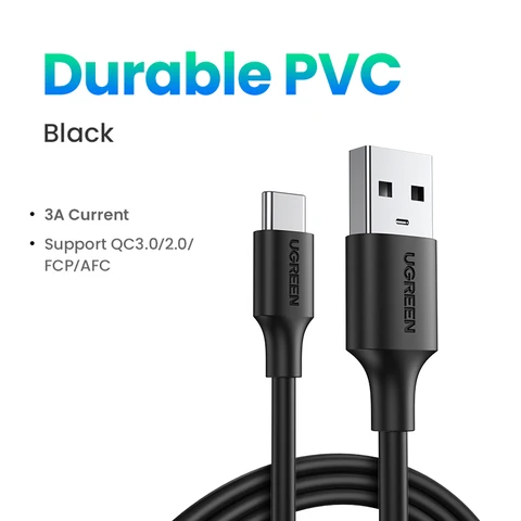 UGREEN USB C кабель Тип C кабель для iPhone 15 Samsung S23 Xiaomi 11 Pro USB C кабель для зарядки данных USB 3A Быстрая зарядка USB кабель
