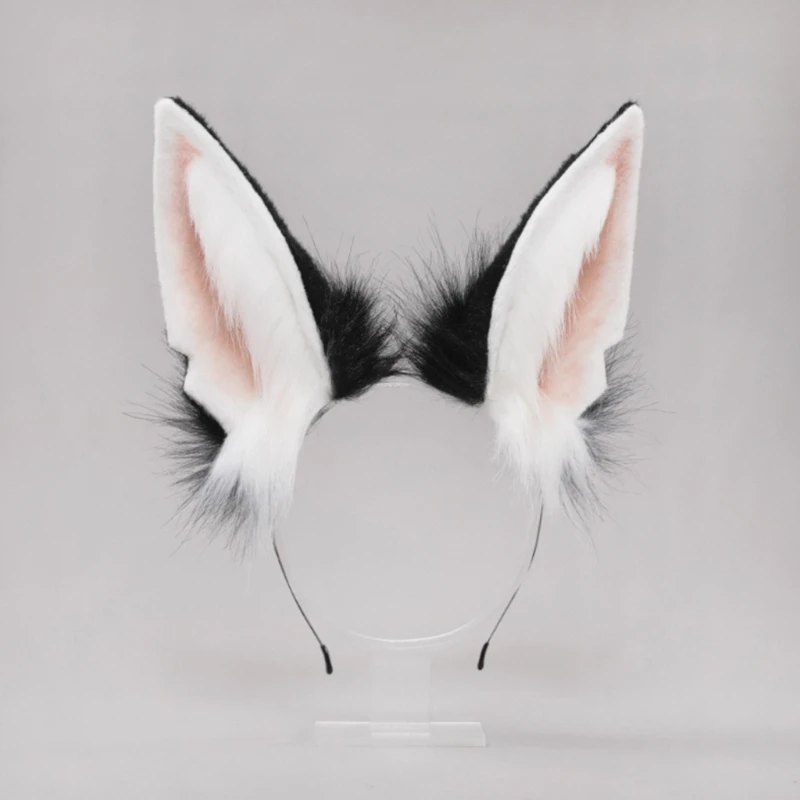 

50JB Plush Headwear Animal Wolf Ears Headband Cosplay Supplies for Halloween
