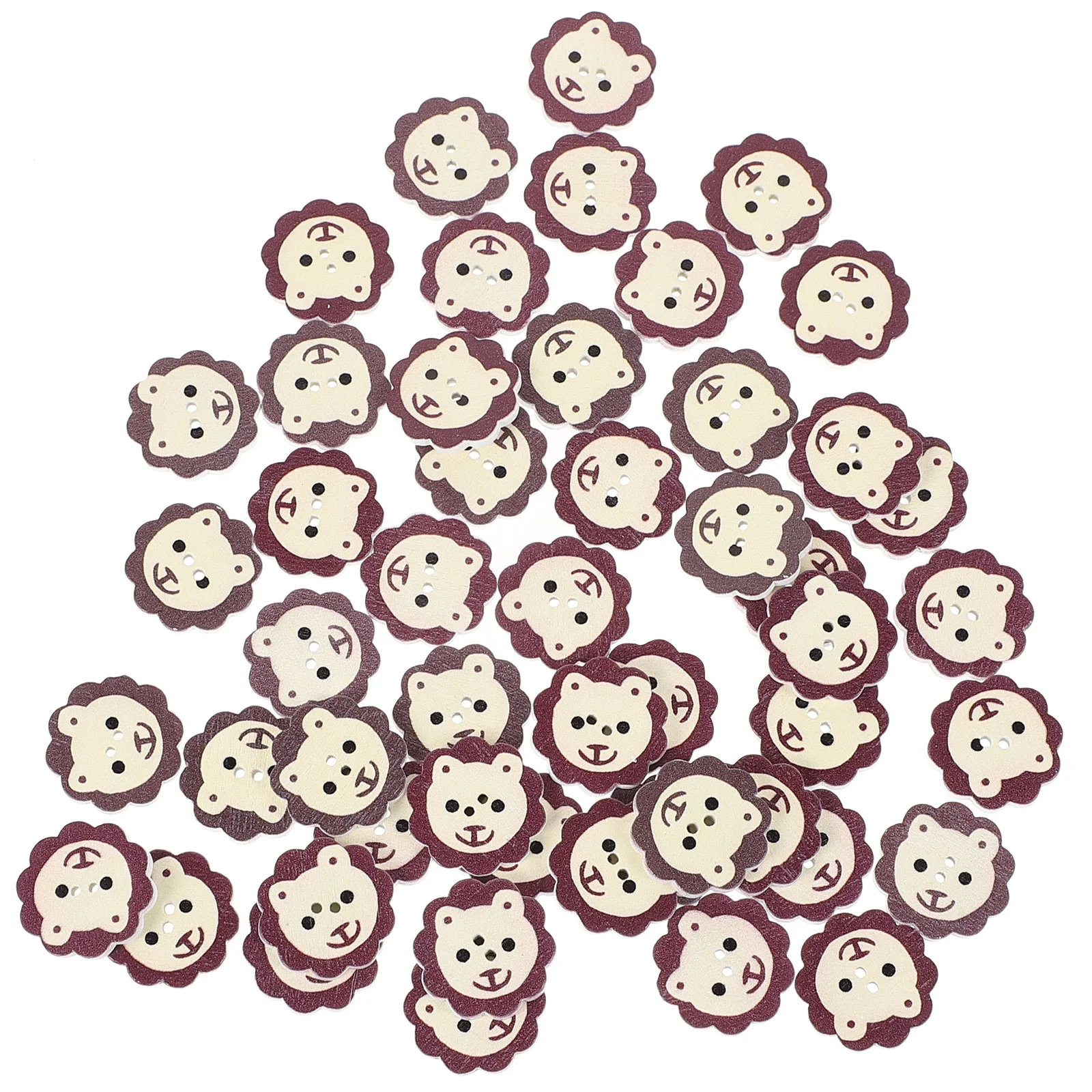 

100pcs Wooden Clothes Buttons DIY Buttons Creative Buttons DIY Accessory for Shop Home