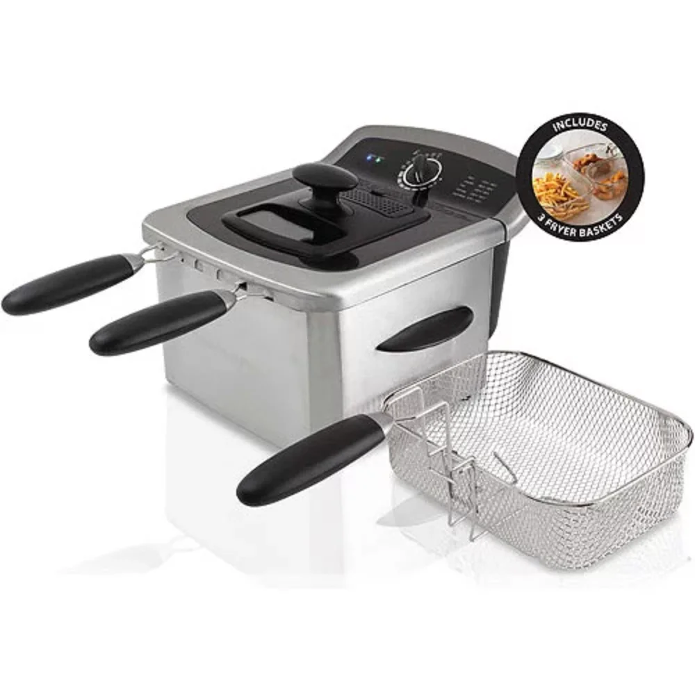 Oster CKSTDF102-SS Compact Electric Deep Fryer Silver Brand New 1.5L  Capacity