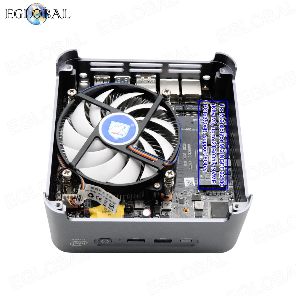Большая Акция Eglobal для мини-ПК Intel Core i7-10750H 6 ядер 12 потоков 2xSODIMM DDR4 2 * M.2 2280 NVME/PCIE3.0x4