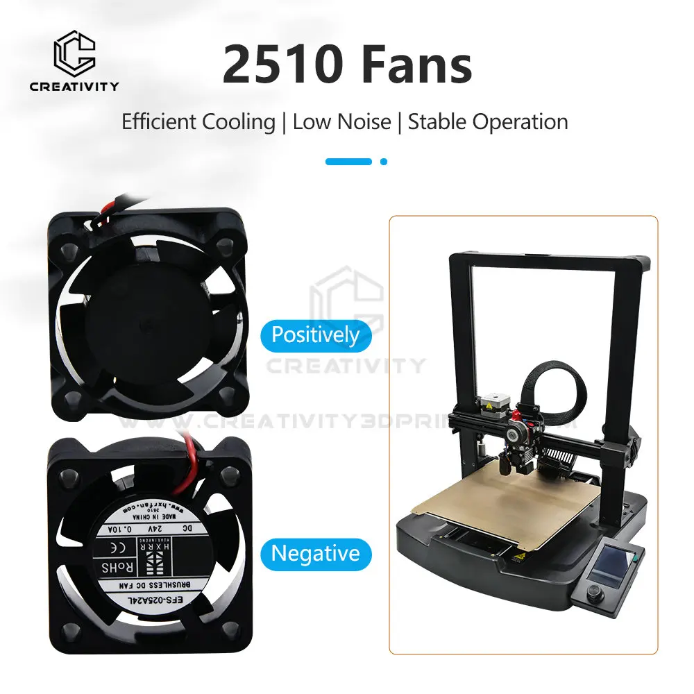 Осевой вентилятор 2510 для CR-10 SE / Ender3 V3 Охлаждающий 24 В 13000 L45_1.25 Ender 3 v3 se/ke Детали 3D