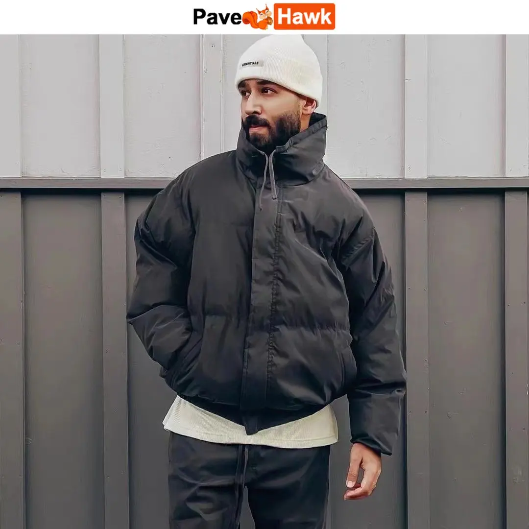 Mens Winter Parkas Jacket Hip Hop Stand Collar Letter Warm Coats Winter Thicken Padded Puffer Parka Women Casual Streetwear New