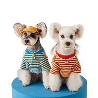 tawneybear summer striped t shirt designer dog clothes yorkshire corgi bichon french bulldog schnauzer fashion vest
