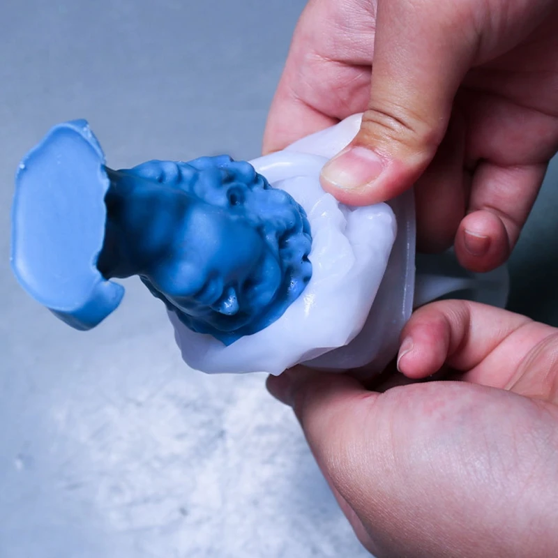 

N58F 3D Portrait Decoration Candle Silicone Mold Resin Epoxy Polymer Clay Crafts DIY Ornament Jewelry Candle Making Tool