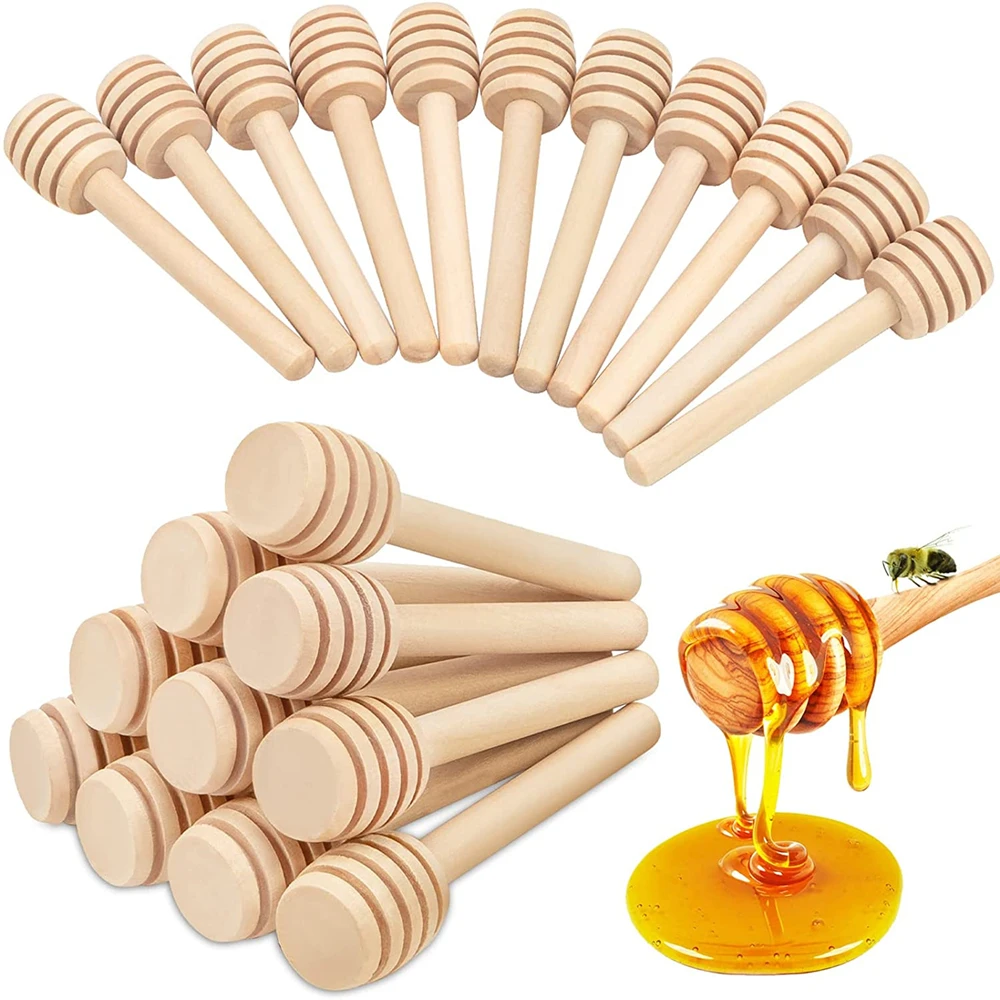 

Honey Dipper Sticks Wooden Honey Mini Honeycomb Stick Honey Stirrer Stick Jar Dispense Drizzle Honey and Wedding Party Gift