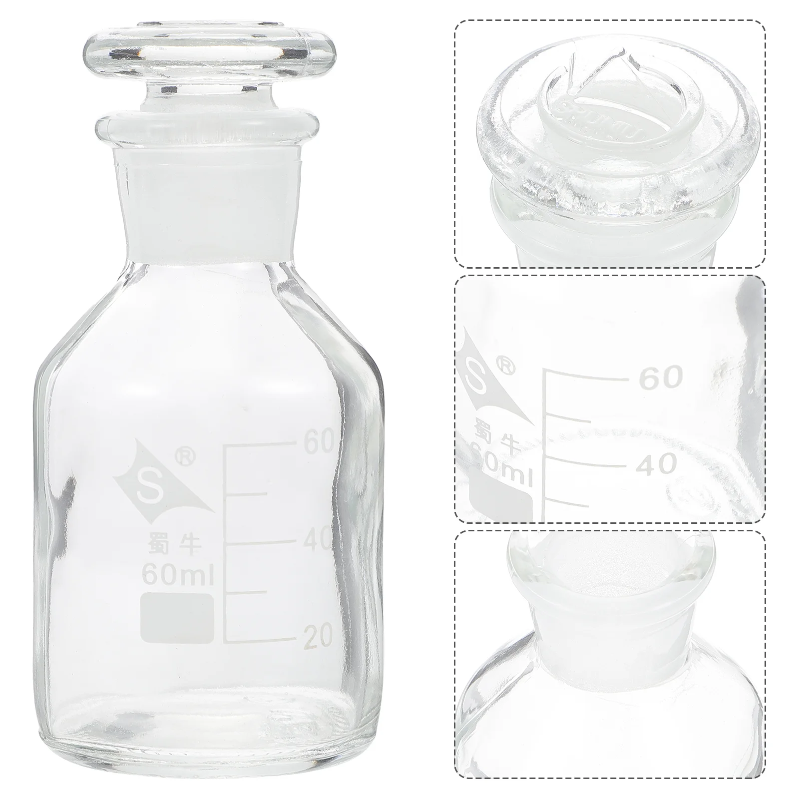 Apothecary Jars Apothecary Jars Lids Wide Mouth Reagent Bottle Thickened Glass Laboratory Reagent Bottle