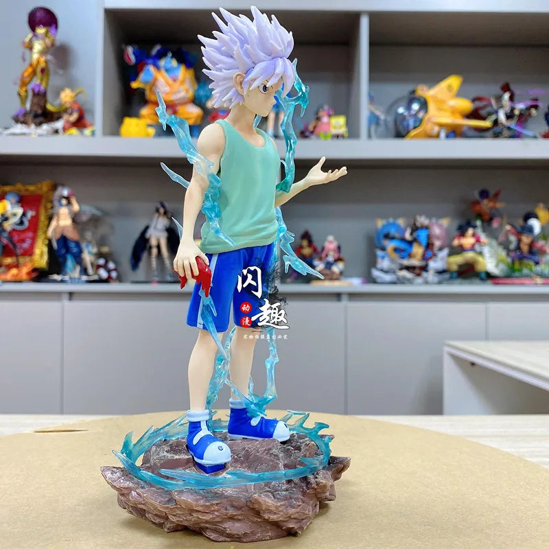 

Anime 22cm Hunter X Hunter Killua Zoldyck Action Style Action Figurine Pvc Statue Model Collectible Decoration Friends Toy Gift