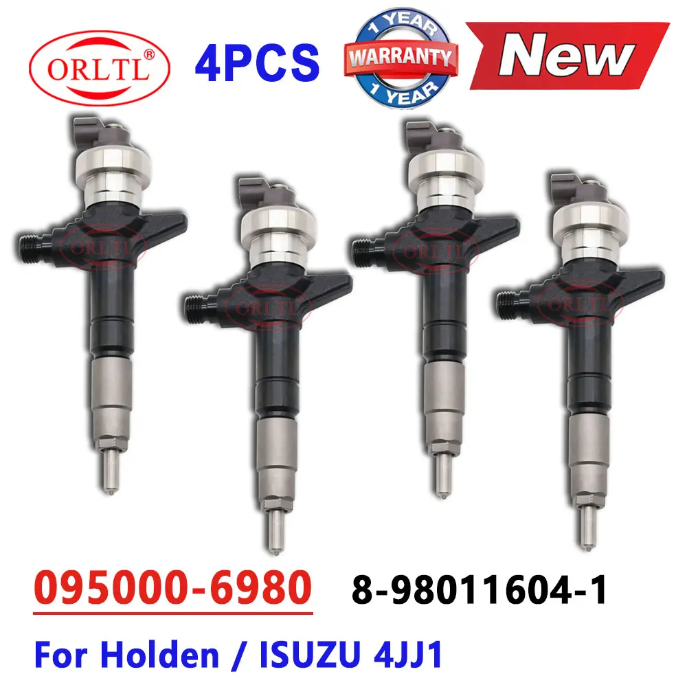 Набор топливных форсунок 4JJ1 4 шт. 095000 -6980 8980116041 8980116043 Подходит для двигателя Denso Isuzu