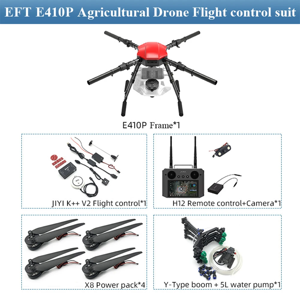 

EFT E410P E416P E420P 4 Axis Aircraft 10L 10KG 16L 20L Foldable Propeller High Power Battery Hobbywing motor X8 water pump 8L