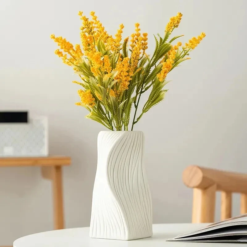 

Modern Ceramic Vases Line Rotating Twisted Vase Creative Nordic Flower Pot For Office Bedroom Living Room Home Decoration Gifts