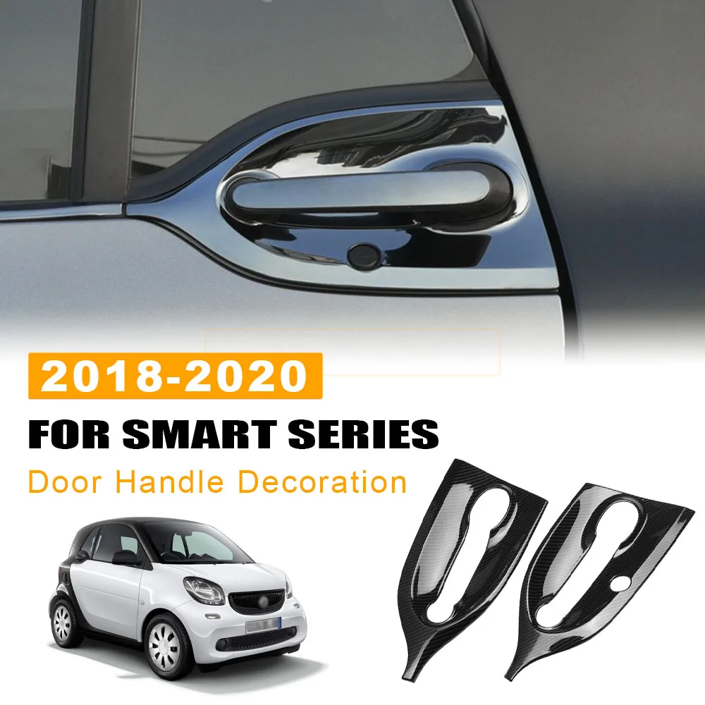 Фото Дверная ручка автомобиля, защитная чаша, наклейки на отделку для Smart Fortwo 453 2018-2020, защита от царапин №1