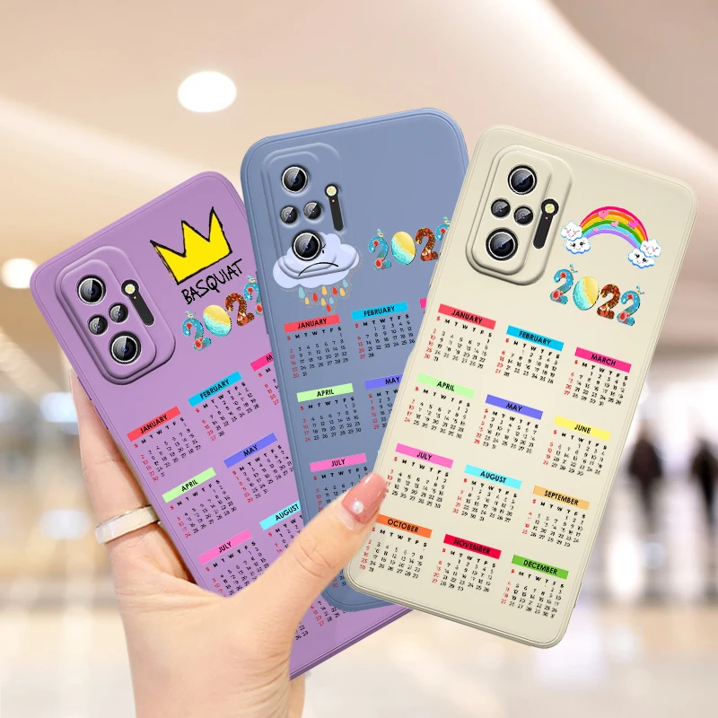 Календарь для Xiaomi Redmi Note 11 10 9S 9 9T 8 8T 7S 7 6 5 PRo максимальное расстояние жидкий