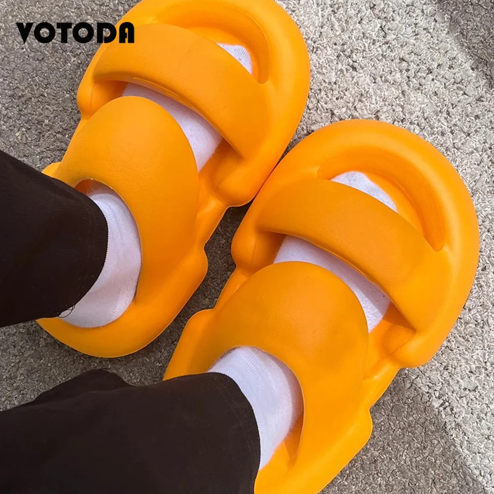 Women Shoes Summer Men Plus Size Slippers Platform Soft Casual Beach EVA Slipper Fashion Outdoor Pillow Flip Flop Couple Sandals
