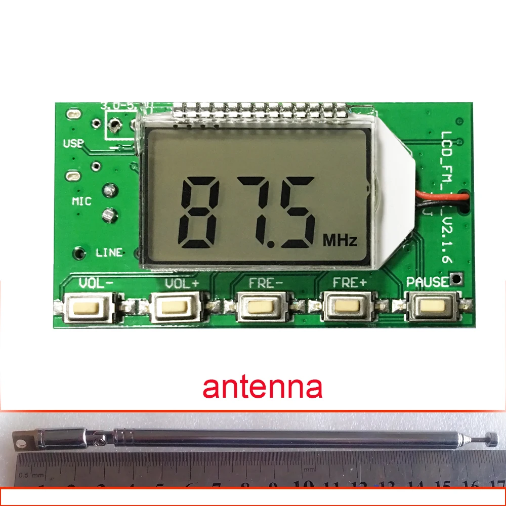 FM передатчик модуль Stereo Digital Transmitter для беспроводного микрофона на плате с диапазоном 76,0 МГц-108,0 МГц.