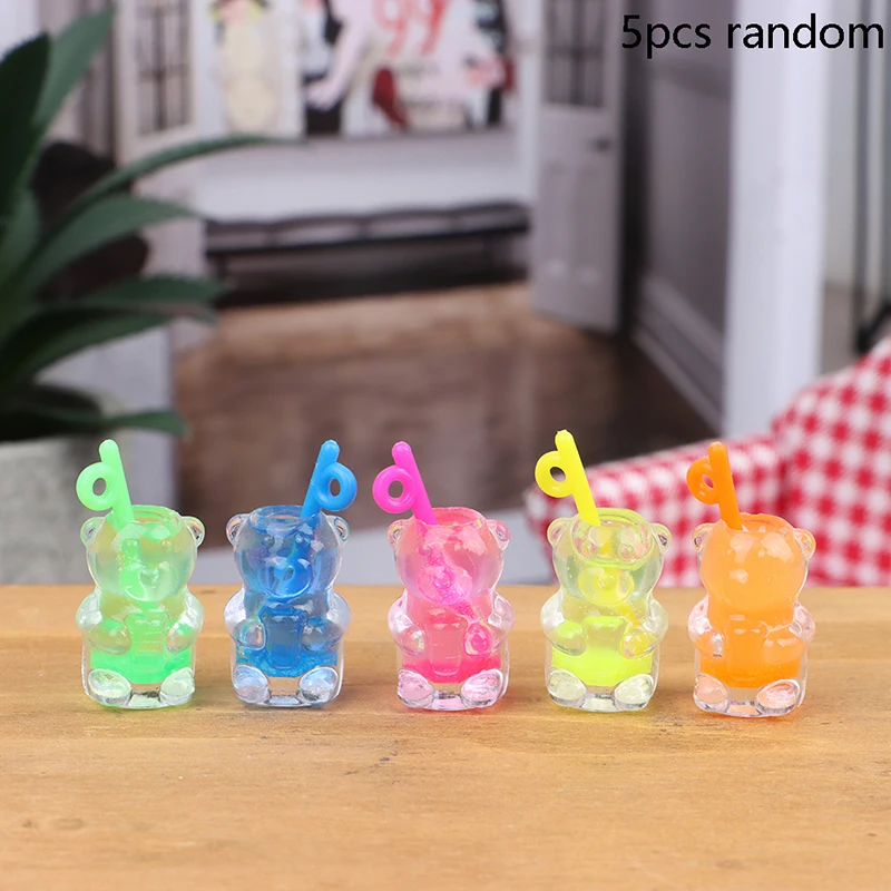 

5 шт. миниатюрные подвески в виде медведя, подвески в виде жемчужной бутылки с молочным чаем, ювелирные украшения «сделай сам», подвески, аксессуары для украшения