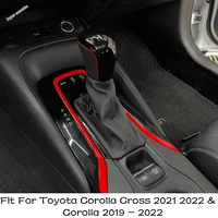 gear head shift knob handle cover trim gearbox frame accessories fit for toyota corolla cross 2021 2022 corolla 2019 2022