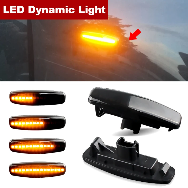 

2pcs Dynamic Fender Turn Signal Led Side Marker For for Nissan Fuga Y50 Murano Z51 Pathfinder R52 Skyline V36