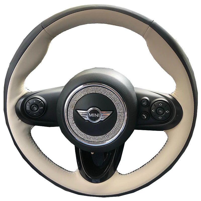 

Чехол на руль для MINI ONE JCW CLUBMAN COUNTRYMAN, оригинальный ручной пошив, аксессуары для интерьера автомобиля