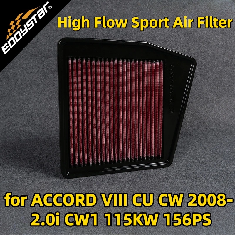 Фото Спортивный воздушный фильтр с высоким расходом для ACCORD VIII CU CW 2008-2,0i CW1 115 кВт 156PS моющиеся гоночные впускные фильтры №1