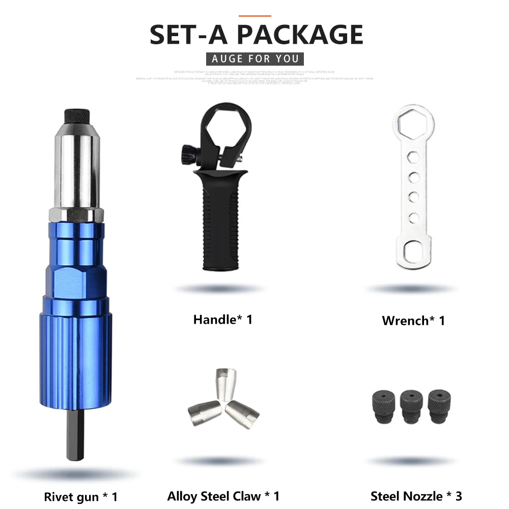 

Электрический заклепочный пистолет 2,4 мм-4,8 мм, заклепочная гайка, адаптер для сверла, аккумуляторный клепальный инструмент, инструмент для заклепок с вставкой гайки