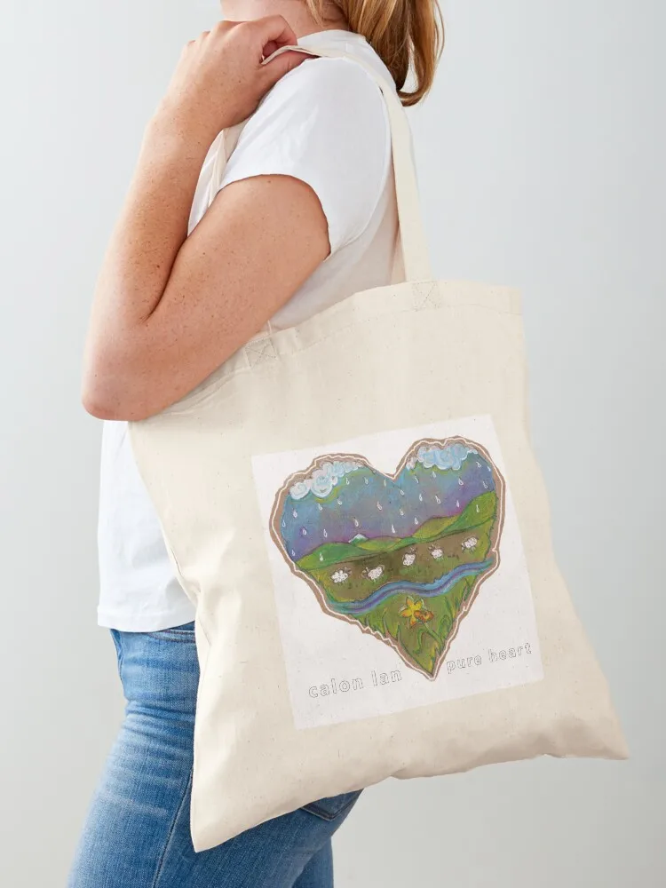 Фото Calon Lan - pure heart - cymraeg welsh Tshirt Tote Bag shopping bag logo tote bag university Lady shopper bags for women №1