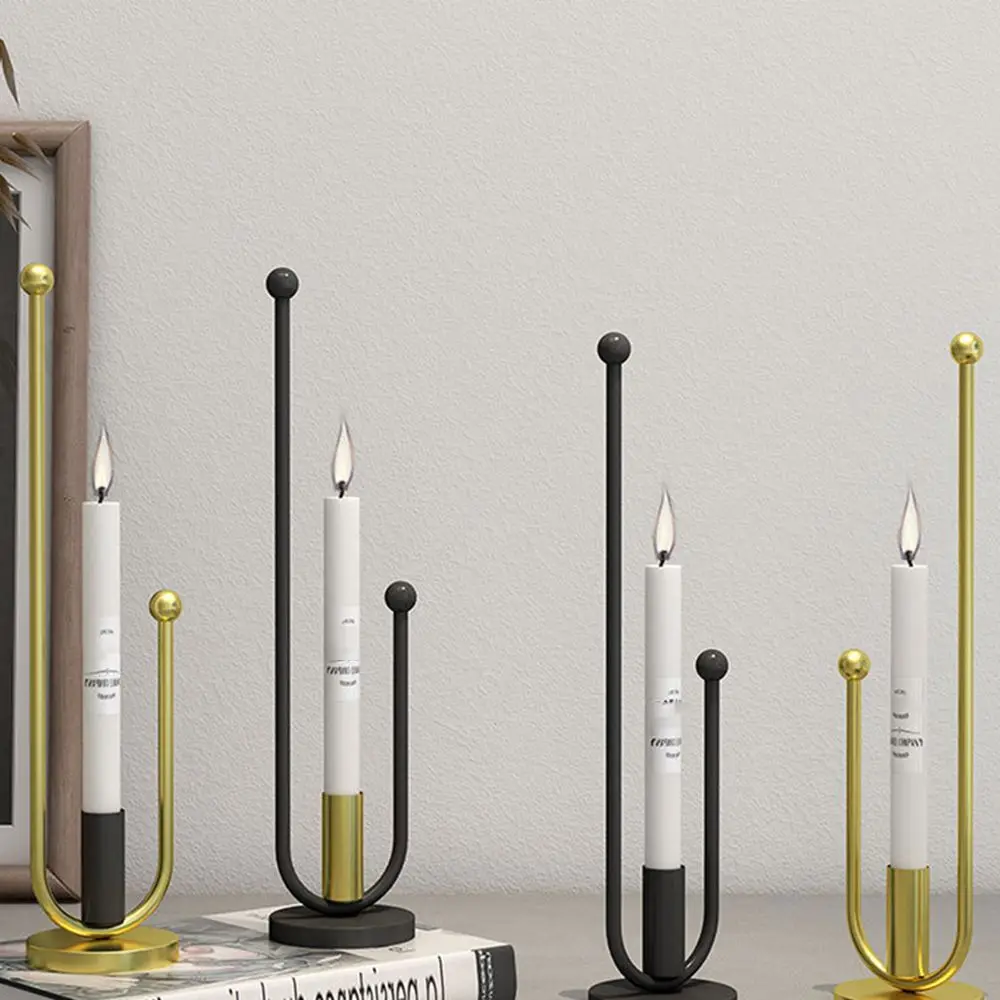 

Supplies Wedding Ornament Pillar Craft Candelabra Romantic Dinner Long Pillar Vintage Metal Candlestick Candle Holder