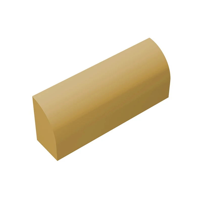 Фото Gobrick 10 шт. MOC части 10314 склон изогнутый 1x4x1 1/3 Совместимые Кирпичи сборный строительный блок головоломка из частиц игрушка подарок №5