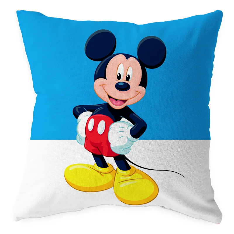 

Disney Cartoon Mickey Minnie Mouse Pillow Cover Car Sofa Pillow Cushion Cover Children Boy Girl Gift 40x40cm Dropshipping