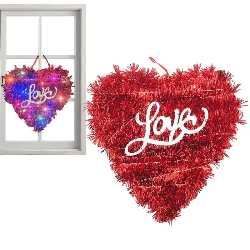 

Valentines Heart Wreaths Comfortable Reusable Convenient Heart Wreaths For Home Decorations Lovely Durable Rustic Hanging