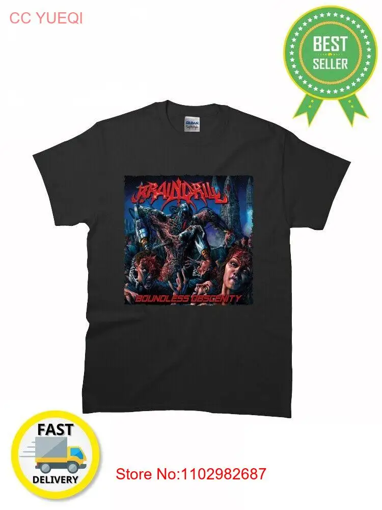 Новая классическая футболка Boundless Obscenity by Brain Drill для мужчин и женщин размеры от S