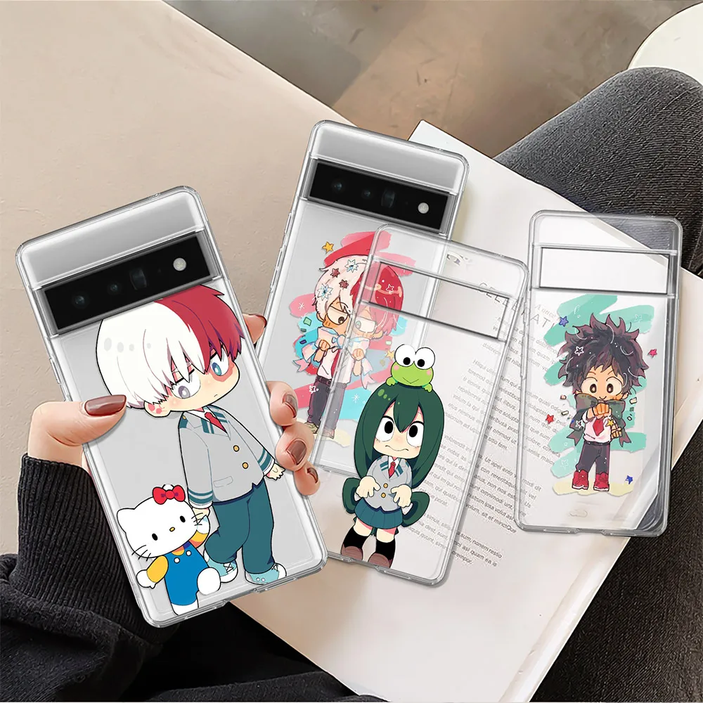 

My Hero Academia Anime Case For Pixel 2 3 4 5 6 3a 4a 5a 6a 6 Pro 2XL 3XL 4XL Cover For Pixel 3a XL 4a 5G 5a 5G Protection Shell