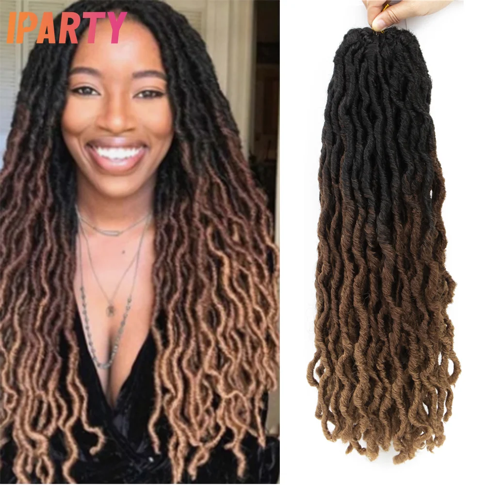 

Iparty Faux Locs Synthetic Crochet Braiding Hair For Black Woman 18 Inches Ombre Color Hair Extension Multi Color Optional Daily
