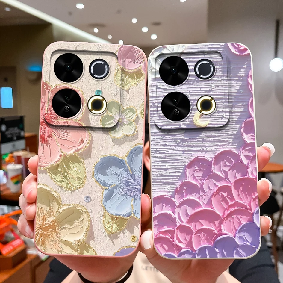 New Case For Itel P65 6.7 inches 4G Colorful Funny Pattern Soft Liquid Silicone Shockproof Protective Housing P 65 Capa