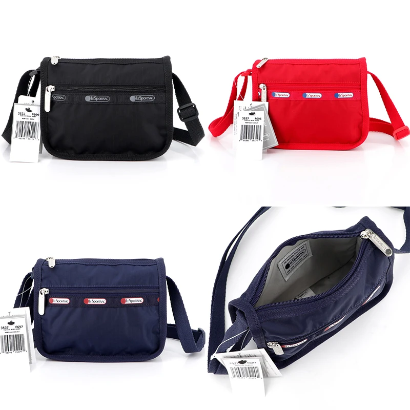

Kawaii Lesportsac New Fashion Diagonal Cross Small Square Bag Casual Cartoon Print Shoulder Bag Cute Phone Bag 3537 Toy Gifts