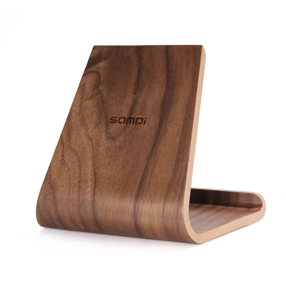 

SAMDI Portable Birch Wooden Phone Tablet Stand Holder Dock Station Cradle for iPhone10 8 7 Plus iPad mini 4 Air Samsung S8 edge