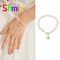 2022 authentic bees dangles charm bracelet white crystal beads fine bracelet for women kids birthday gifts