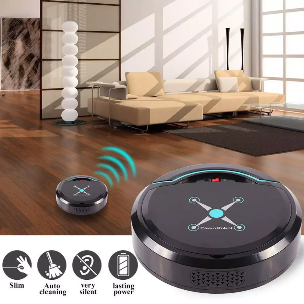 

Automatic Self Navigated Rechargeable Smart Robot Vacuum Floor Cleaner Auto Sweeper Edge Clean Large Sauction Cleaning Tools