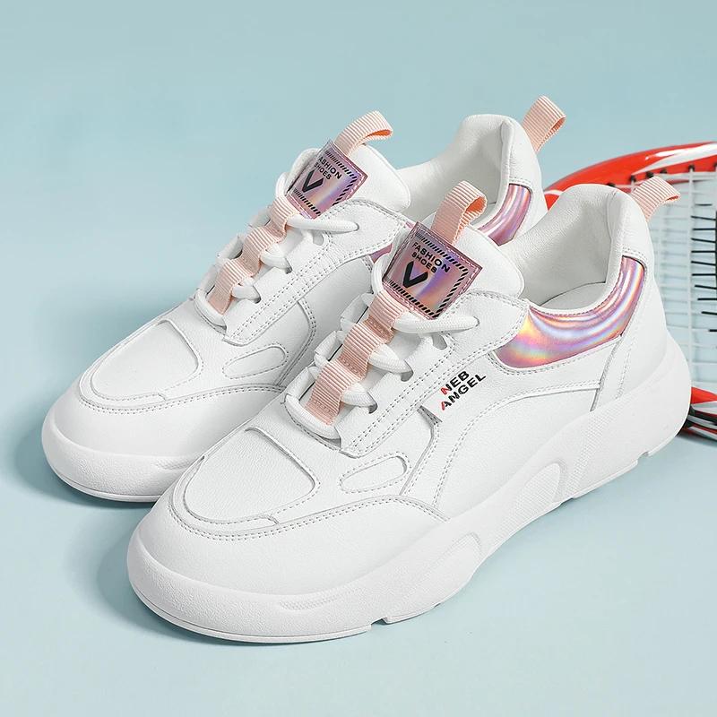 Women casual Shoes Fashion Leisure Sneakers Lady Women's genuine lether breathable Autumn 2022 lace-up sneakers zapatos mujer