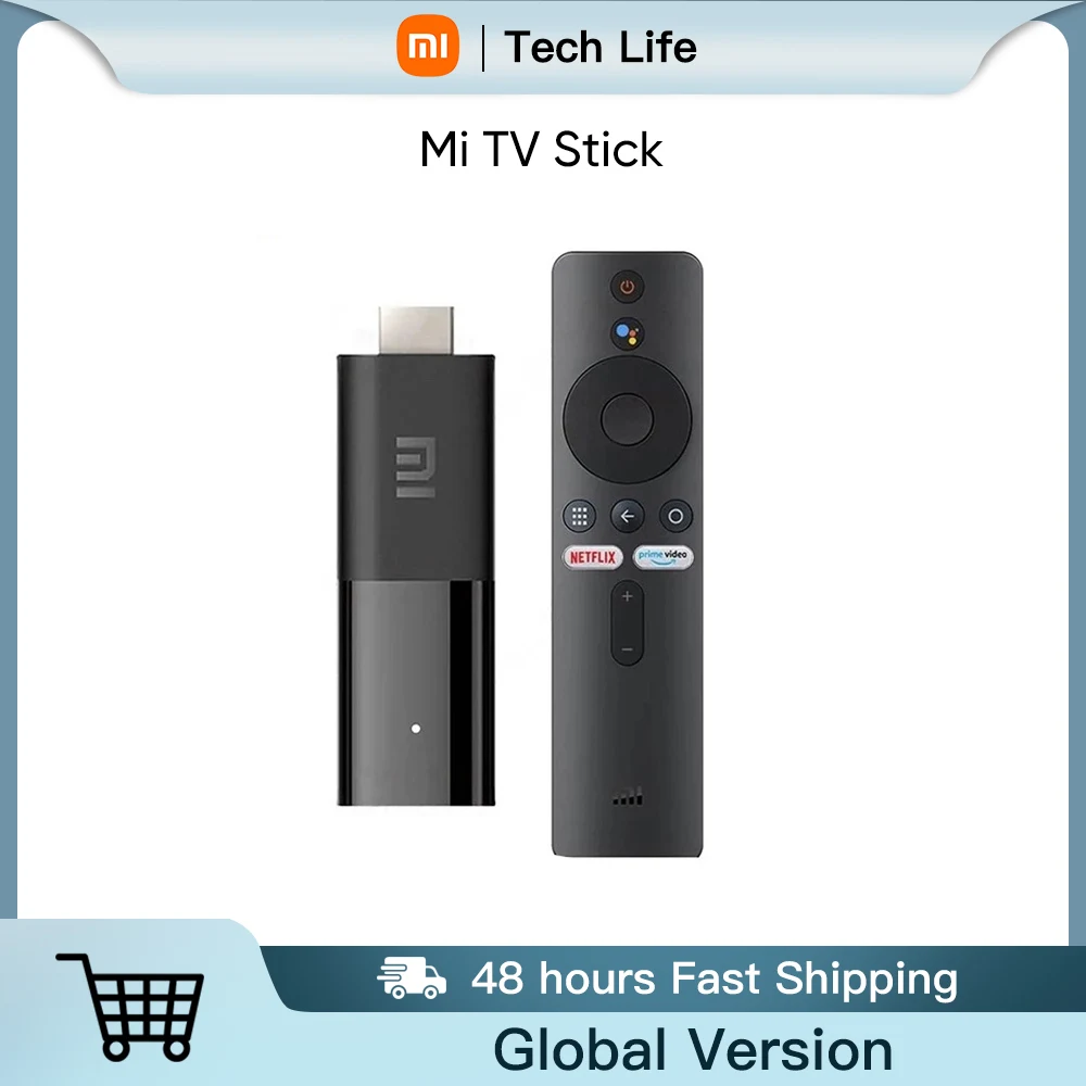 Оригинальный ТВ-стик Xiaomi Mi Android TV 9 0 четырехъядерный 1080P HD аудио декодирование