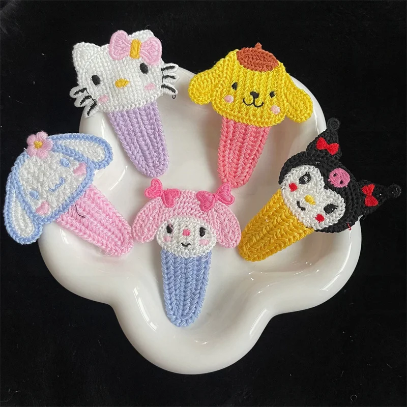 

Cartoon Sanrio Series Cute Wool Imitation Duckbill Clip Melody Kuromi Simple Kawaii Primary School Girl Bangs Clip Side Clip