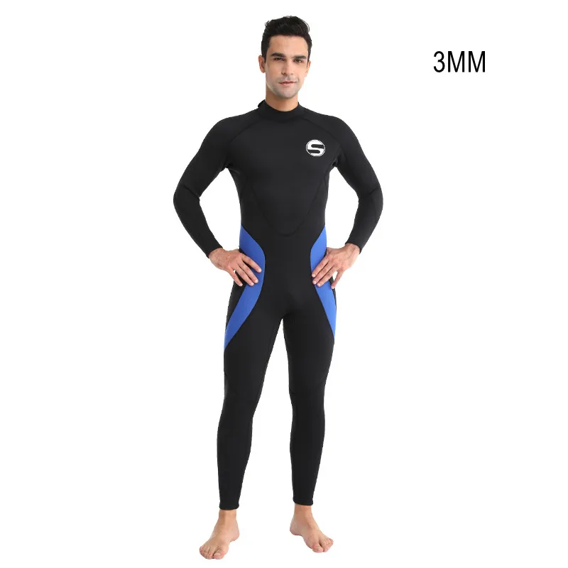 3MM Neoprene Long Sleeve One Piece Snorkeling Surfing Wetsuit For Men Scuba Keep Warm UnderWater Hunting Full Body Diving Suit