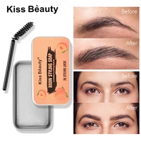 1pcs long lasting eyebrow soap wax dense eyes brow transparent makeup styling gel wax with brushes cosmetics tools for women