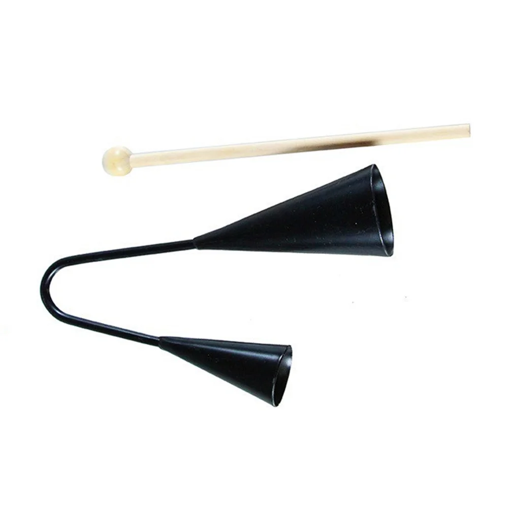 

Instrument Toy Bell Beater Kids Percussion Agogo Cowbell Educational Stick Traditional Tone Two Preschool Early Musical