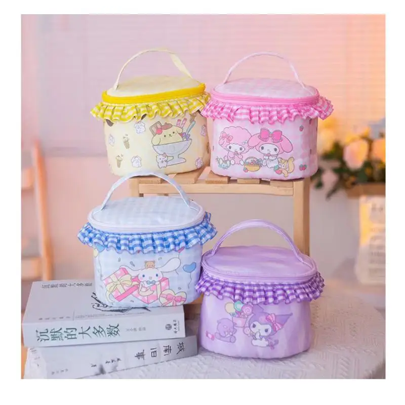 

Cartoon Sanrios Purin My Melody Cinnamoroll Kuromi Cute Kawaii Anime Largecapacity Household Travel Cosmetic Jewelry Storage Box